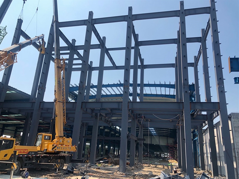 正威高性能精密銅材項目銅線桿車間豎爐鋼結(jié)構(gòu)框架